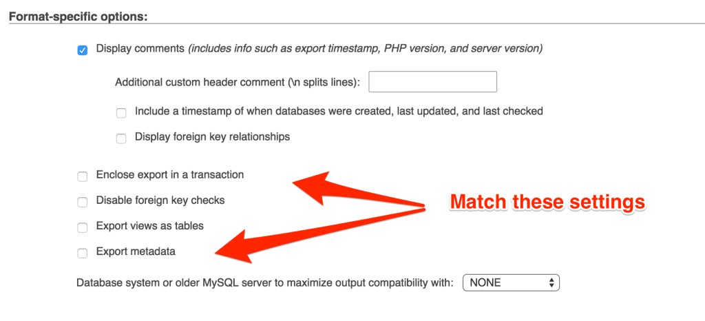 Step 5 - Select format options